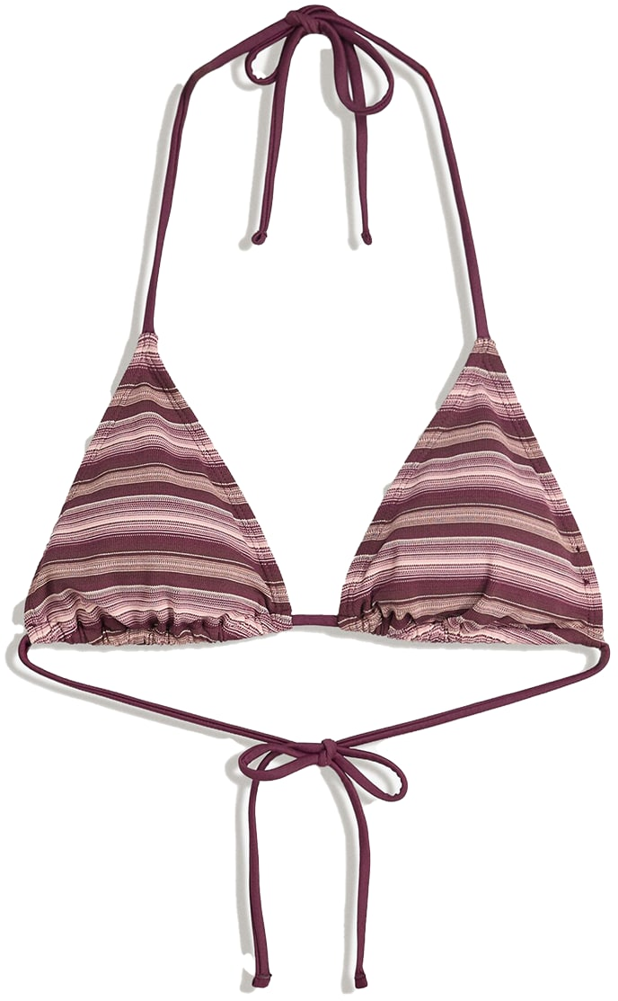 Bershka Bikinový top  piesková / baklažánová