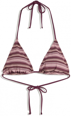 Bershka Bikinový top  piesková / baklažánová