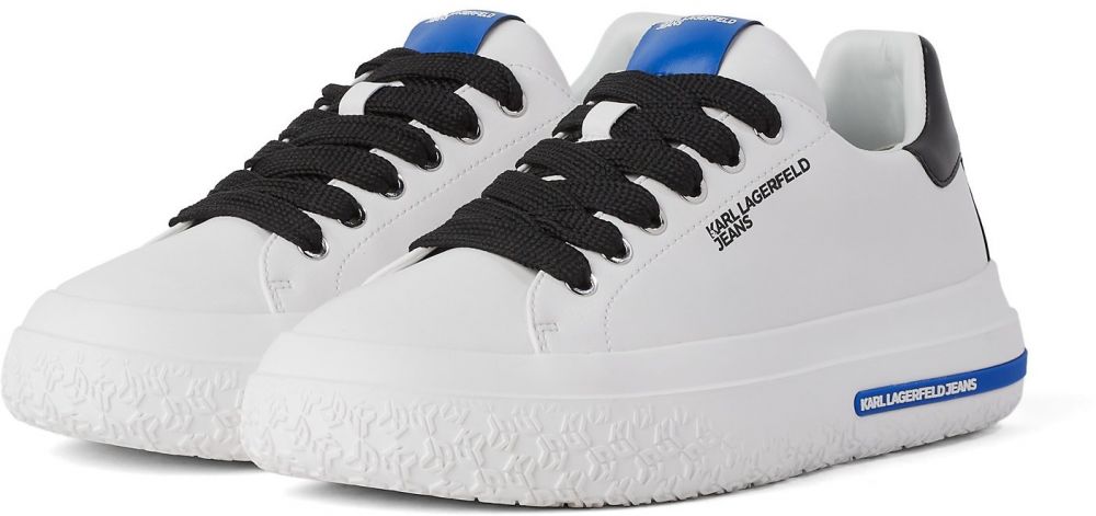 KARL LAGERFELD JEANS Nízke tenisky ' KLJ LEDER-SNEAKER '  biela