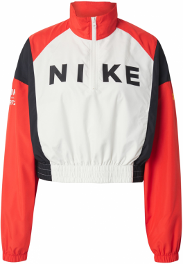 Nike Sportswear Prechodná bunda  červená / čierna / biela