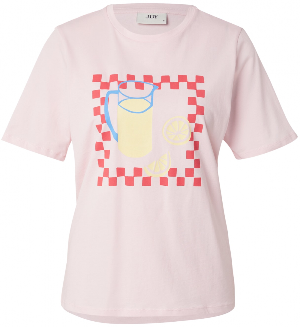 JDY Tričko 'JDYTINNE'  azúrová / žltá / rosé / krvavo červená
