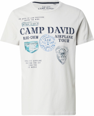 CAMP DAVID Tričko  modrá / námornícka modrá / svetlosivá