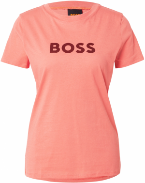 BOSS Tričko 'Elogo 5'  bordová / pastelovo červená
