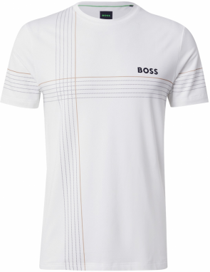 BOSS Funkčné tričko 'Check TOC'  zlatá / čierna / biela