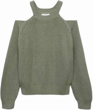 MANGO TEEN Sveter  kaki