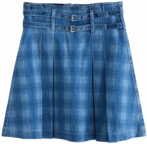 Next Sukňa  modrá denim / svetlomodrá
