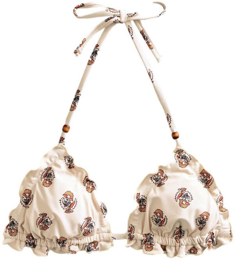 Next Bikinový top  krémová / petrolejová / oranžová / čierna