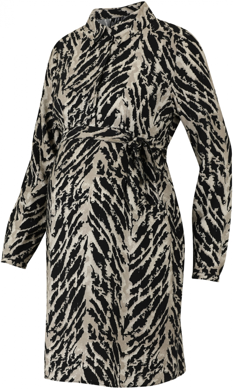 Vero Moda Maternity Košeľové šaty  béžová / tmelová / čierna