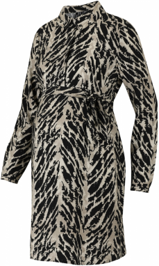 Vero Moda Maternity Košeľové šaty  béžová / tmelová / čierna