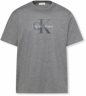 Calvin Klein Jeans Tričko 'Hero'  sivá melírovaná / čierna / biela