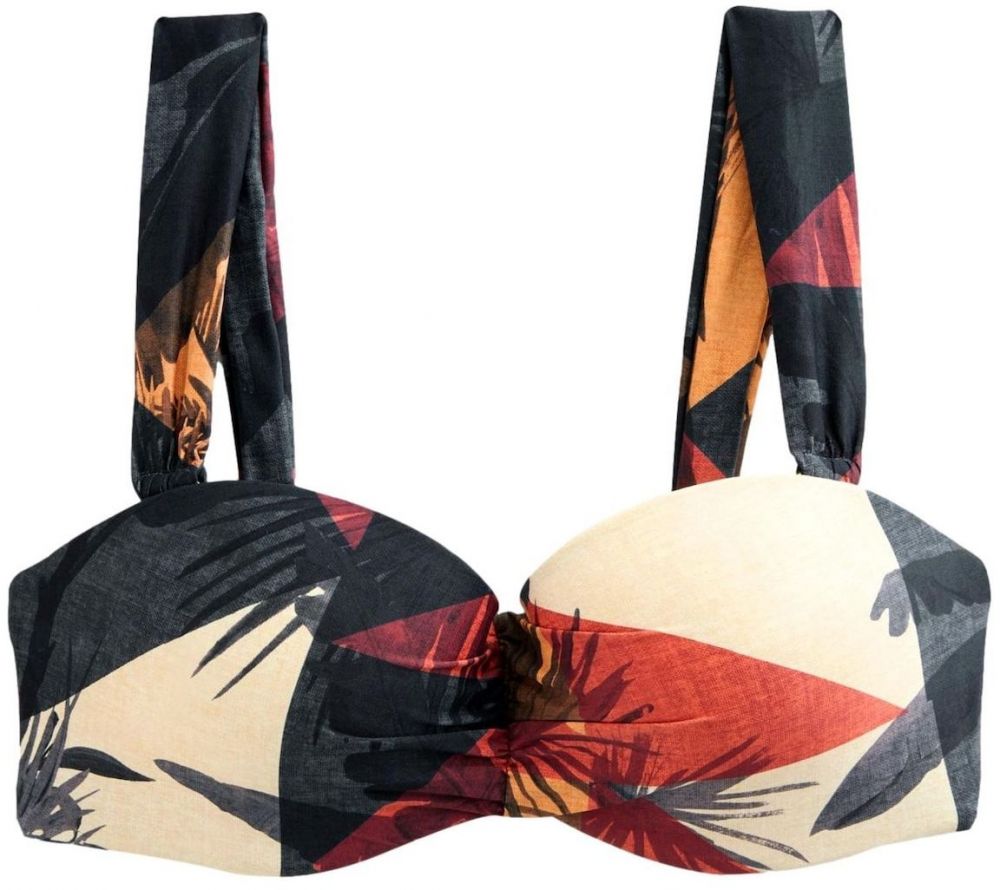 Next Bikinový top  krémová / antracitová / grafitová / hrdzavo červená