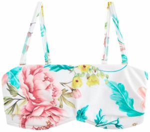 Next Bikinový top  tyrkysová / žltá / ružová / biela
