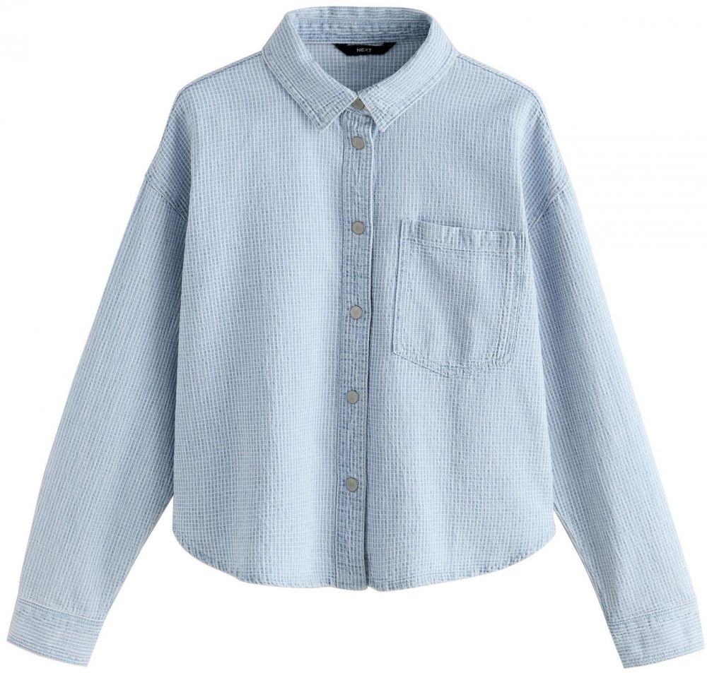 Next Blúzka  modrá denim / biela