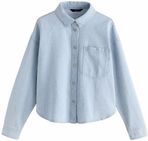 Next Blúzka  modrá denim / biela