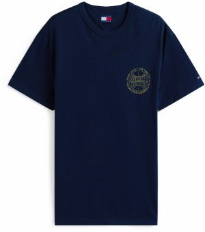 Tommy Jeans Tričko  námornícka modrá / žltá