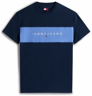 Tommy Jeans Tričko  námornícka modrá / zafírová / biela