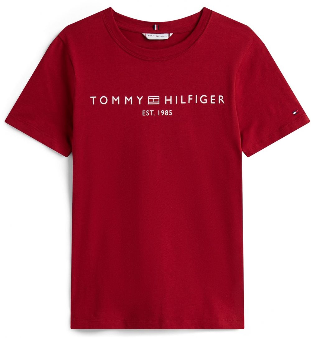 TOMMY HILFIGER Tričko  červená / biela