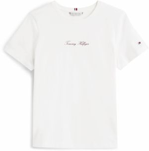 TOMMY HILFIGER Tričko 'CLASSIC'  bordová / biela