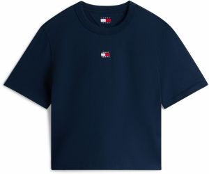 Tommy Jeans Tričko  tmavomodrá / červená / biela