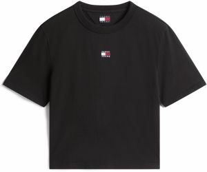 Tommy Jeans Tričko  červená / čierna / biela