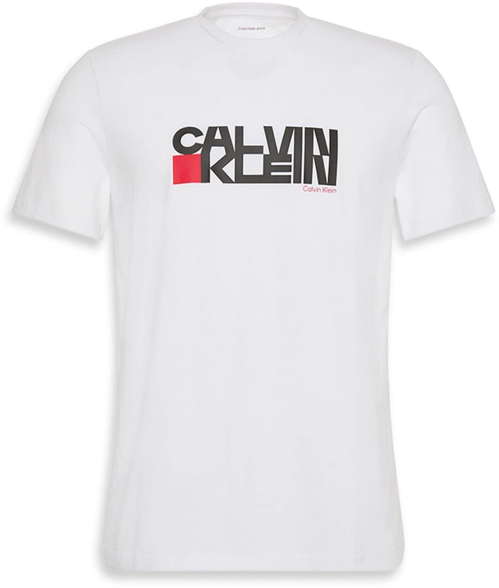 Calvin Klein Jeans Tričko  červená / čierna / biela