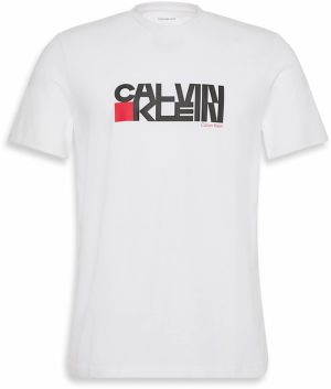 Calvin Klein Jeans Tričko  červená / čierna / biela