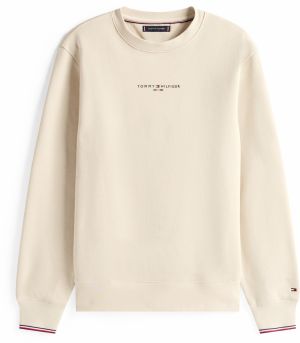 TOMMY HILFIGER Mikina  svetlobéžová / námornícka modrá / červená / biela