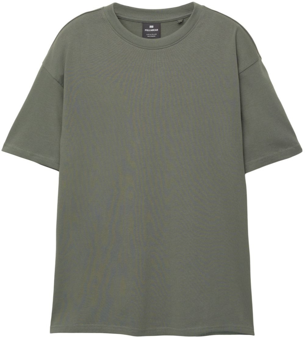 Pull&Bear Tričko  kaki