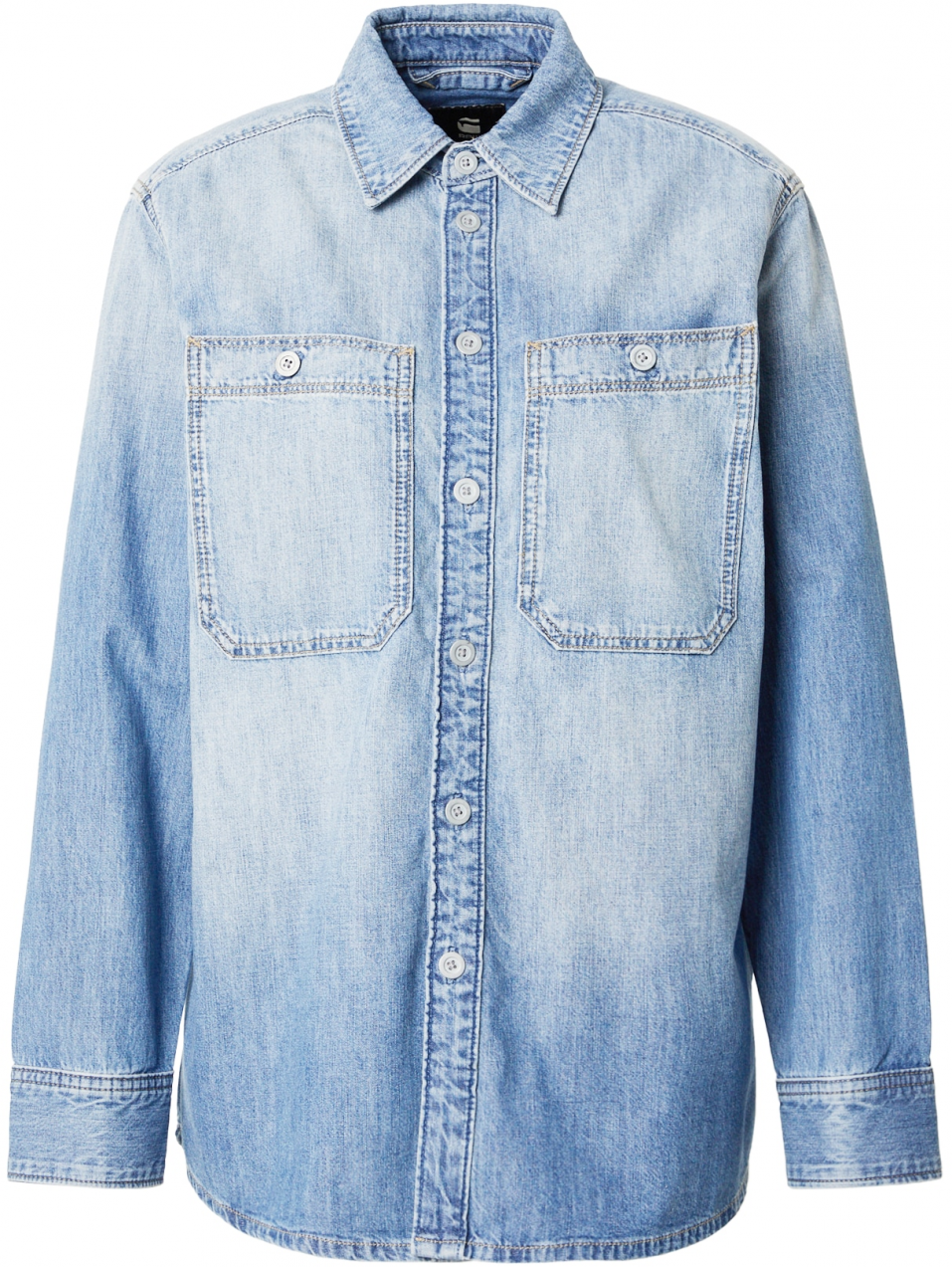 G-STAR Blúzka  modrá denim