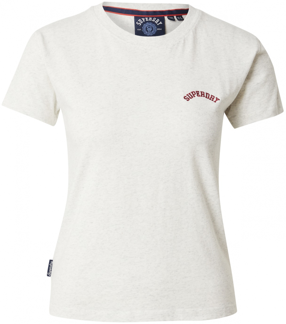 Superdry Tričko 'ESSENTIAL'  nebielená / bordová