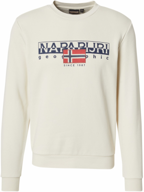 NAPAPIJRI Mikina 'B-AYLMER'  béžová / tmavomodrá / červená