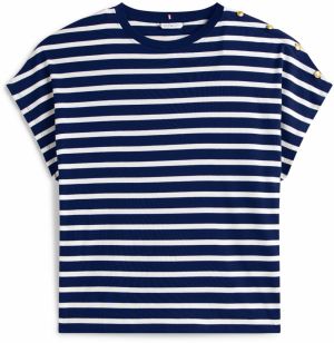 Tommy Hilfiger Curve Tričko  námornícka modrá / biela