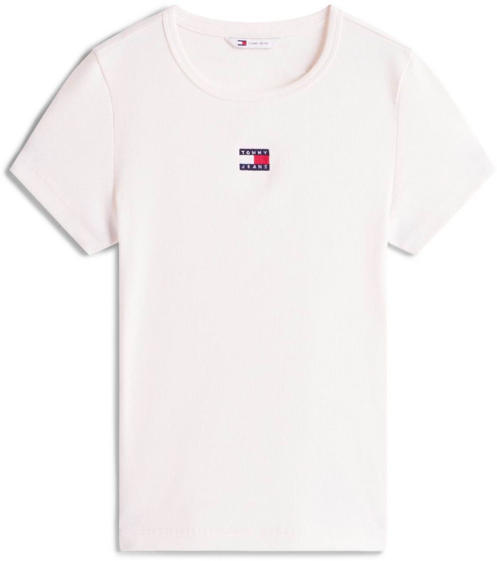 Tommy Jeans Tričko  béžová / námornícka modrá / červená / biela