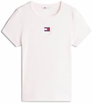 Tommy Jeans Tričko  béžová / námornícka modrá / červená / biela