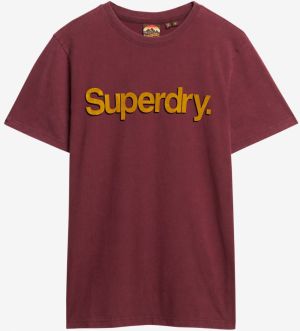 Superdry Tričko 'Classic'  oranžová / vínovo červená