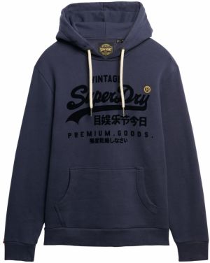 Superdry Mikina  námornícka modrá / čierna