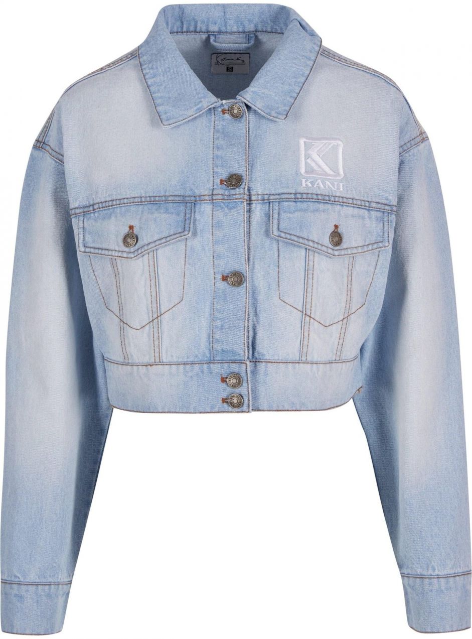 Karl Kani Prechodná bunda  modrá denim
