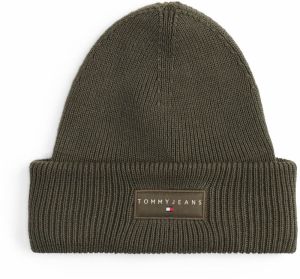 Tommy Jeans Čiapky  zelená / biela