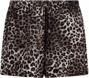 Hunkemöller Pyžamové nohavice  béžová / hnedá / čierna