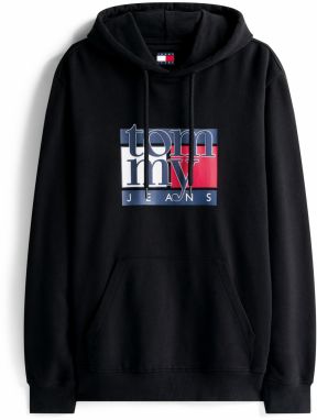 Tommy Jeans Mikina  modrá / červená / čierna / biela