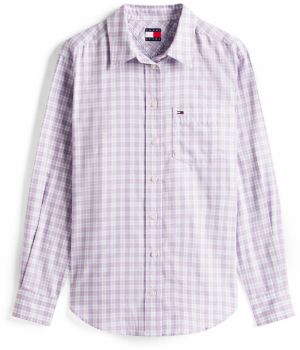 Tommy Jeans Blúzka 'ESSENTIAL'  orgovánová / červená / biela