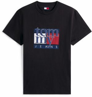 Tommy Jeans Tričko  námornícka modrá / červená / čierna / biela