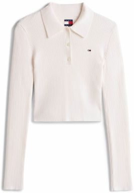 Tommy Jeans Sveter 'ESSENTIAL'  biela