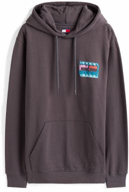 Tommy Jeans Mikina  svetlomodrá / ružová / červená / čierna