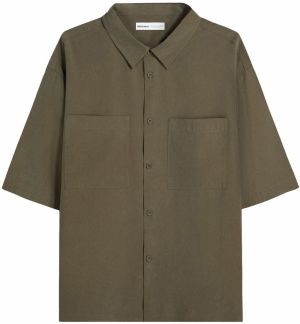 Bershka Košeľa  kaki