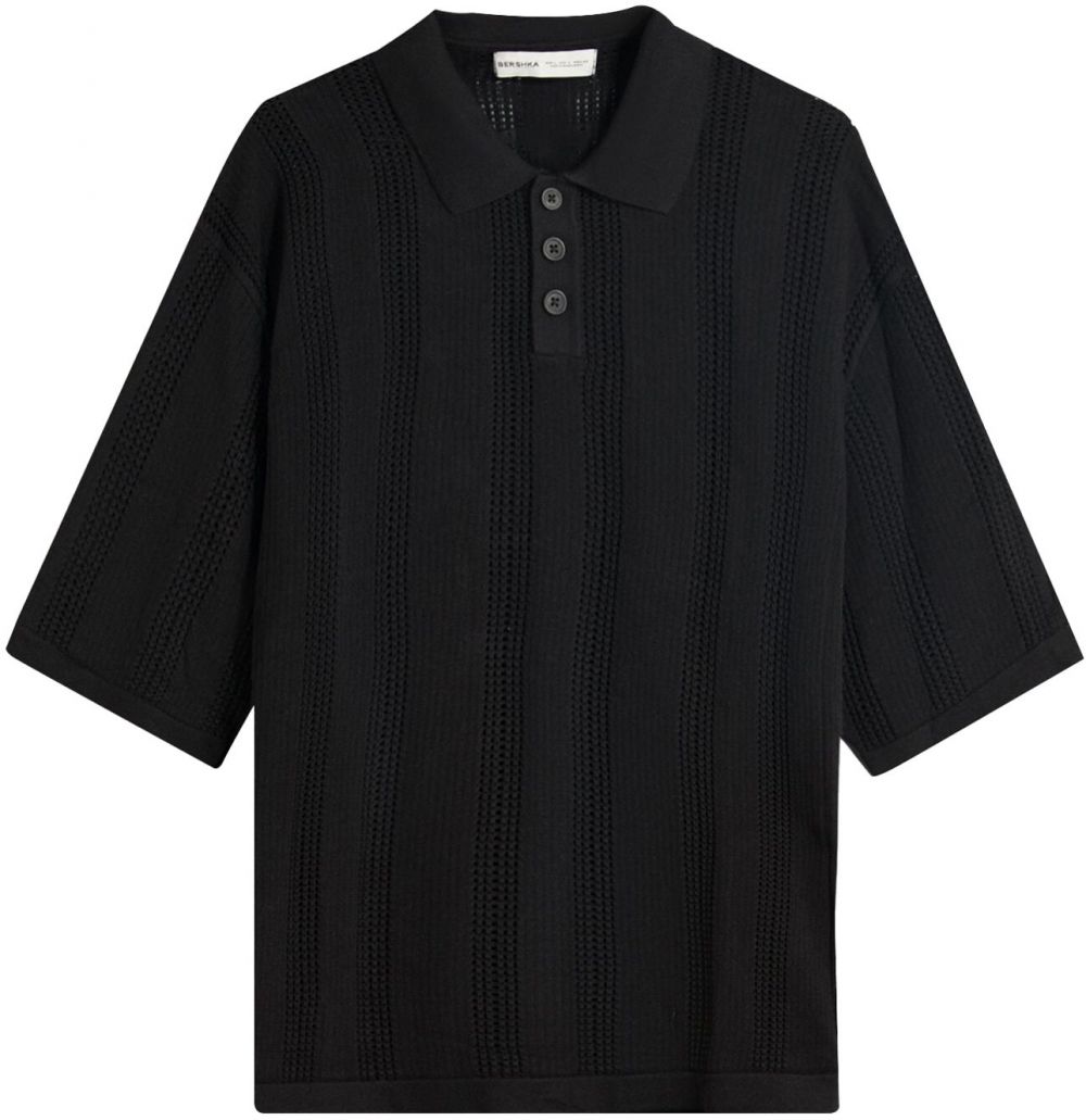 Bershka Tričko  čierna