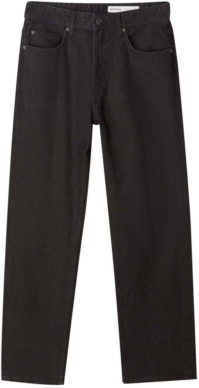 Bershka Džínsy  čierny denim