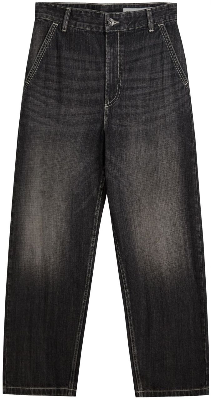 Bershka Džínsy  čierny denim