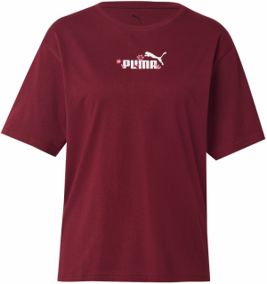 PUMA Tričko 'Ess Nature 2.0.'  bordová / biela