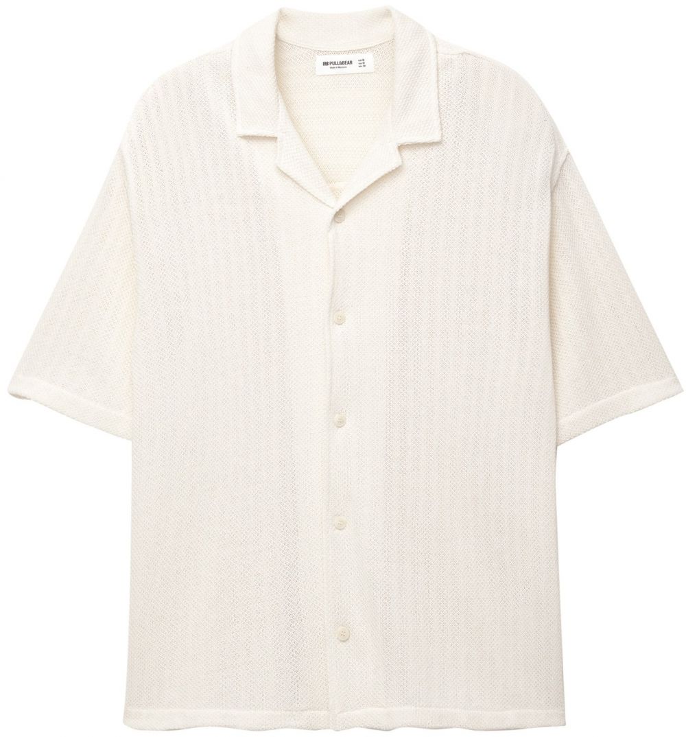 Pull&Bear Košeľa  biela ako vlna